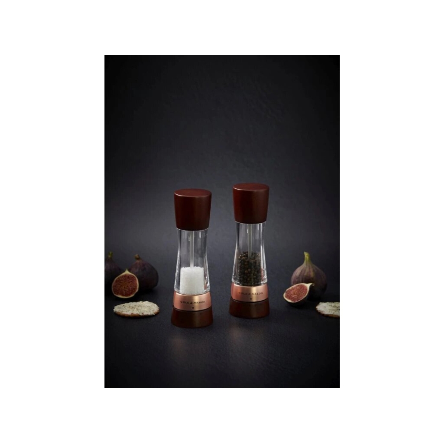 Cole&Mason - Lot de moulin à sel et à poivre DERWENT 2 pcs 19 cm hêtre/marron