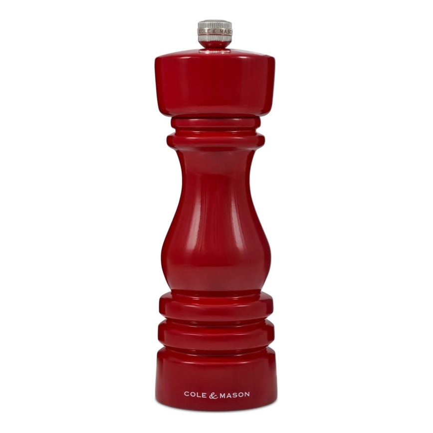 Cole&Mason - Moulin à poivre LONDON 18 cm hêtre/rouge