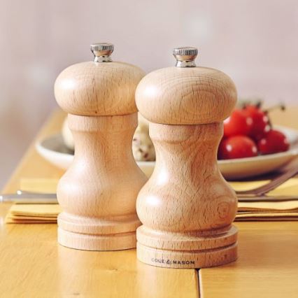 Cole&Mason - Moulin à sel CAPSTAN BEECH hêtre 12 cm