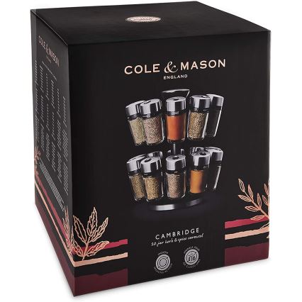 Cole&Mason - Support rotatif pour pots à épices MASTER 21 pcs