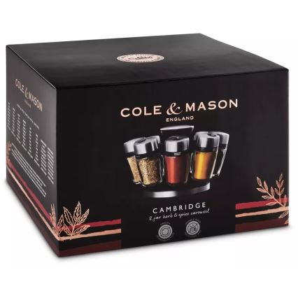 Cole&Mason - Support rotatif pour pots à épices MASTER 9 pcs