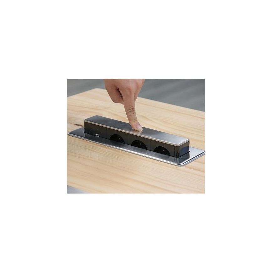 Colonne à prises pour plateau de table 3x230V