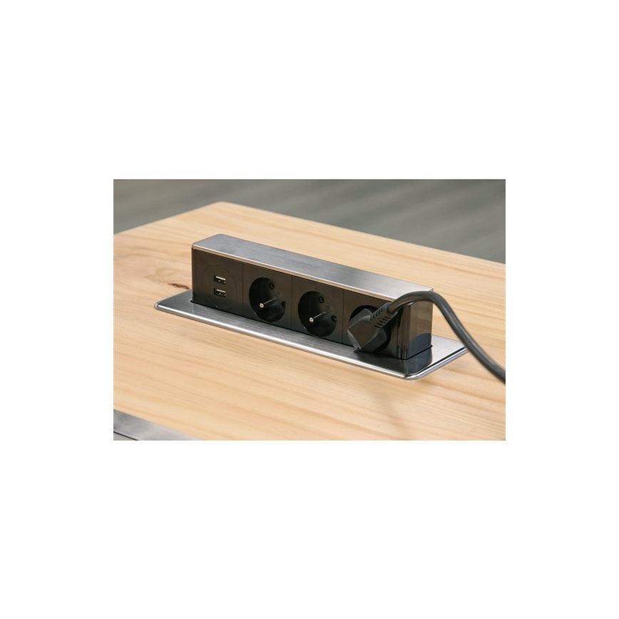 Colonne à prises pour plateau de table 3x230V