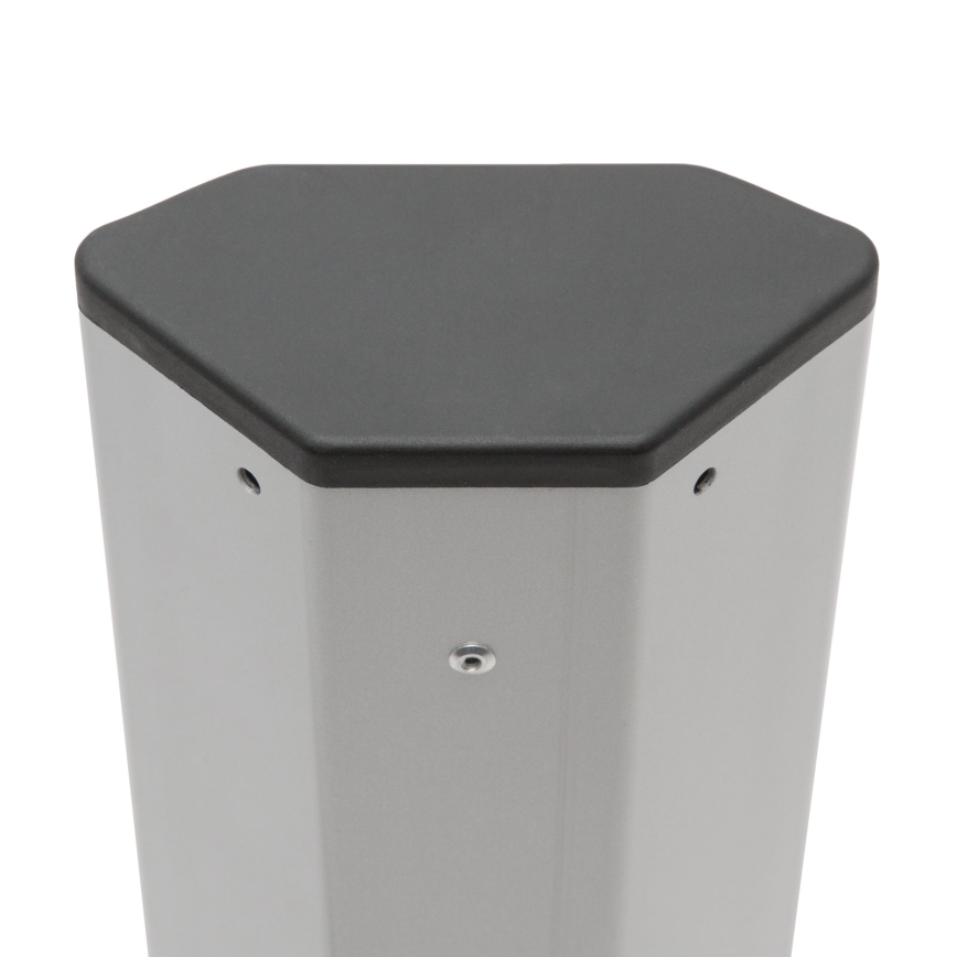 Colonne d'angle à prises 4x230V + 2xUSB-A noir/argenté