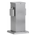 Colonne de prises extérieur 2Z SCHUKO 230V chrome mat IP44