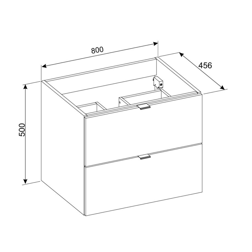 COMAD DALIA CASHMERE 82-80-46-2S - Meuble sous-vasque pour salle de bains DALIA 50x80 cm beige