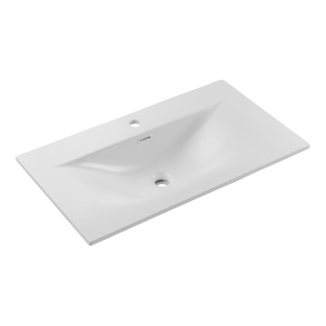COMAD SKY 1 80 DP MATT WHITE - Lavabo encastré SKY 46 x 81 cm blanc mat