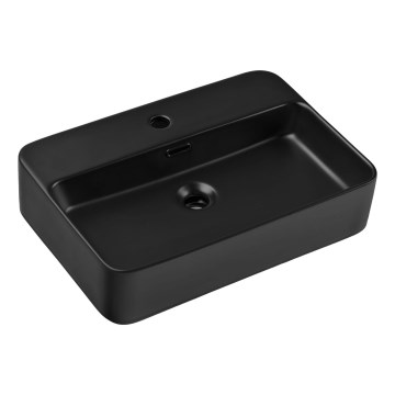 COMAD TRUST 2 BLACK ( E-6282 ) - Vasque à poser TRUST 55x38 cm céramique/mat noir