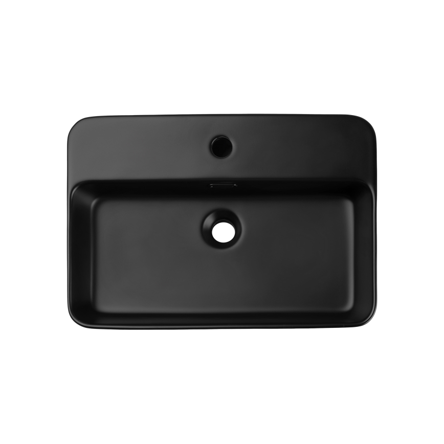 COMAD TRUST 2 BLACK ( E-6282 ) - Vasque à poser TRUST 55x38 cm céramique/mat noir