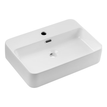 COMAD TRUST 2 BLANC (E-6282) - Lavabo à poser TRUST 55x38 cm céramique/blanc brillant