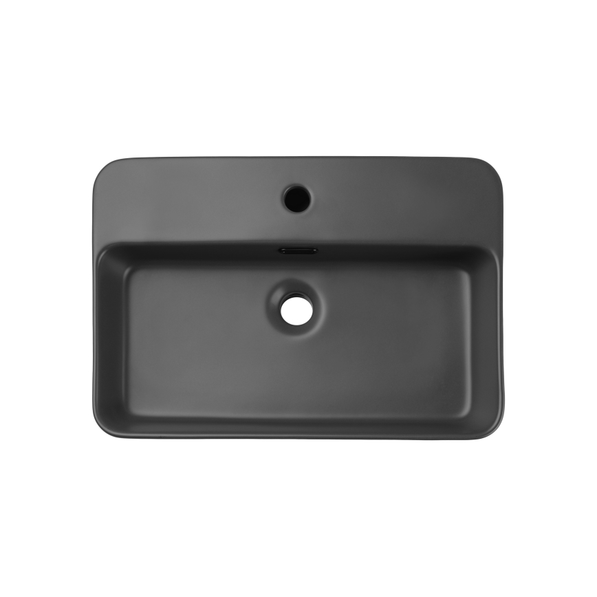 COMAD TRUST 2 MATT DARK GREY ( E-6282 ) - Vasque à poser TRUST 55x38 cm céramique/mat gris