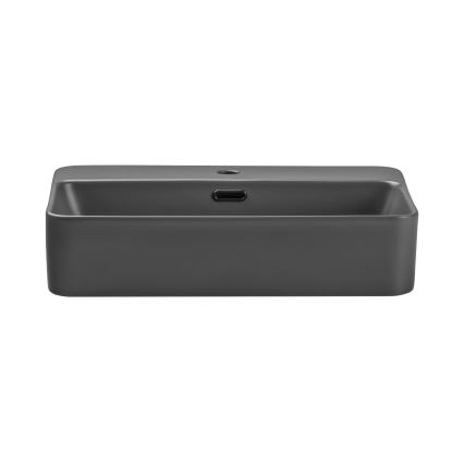 COMAD TRUST 2 MATT DARK GREY ( E-6282 ) - Vasque à poser TRUST 55x38 cm céramique/mat gris