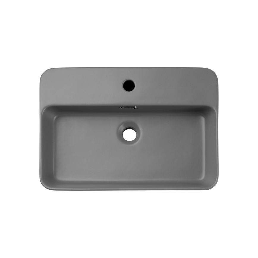 COMAD TRUST 2 MATT LIGHT GREY ( E-6282 ) - Vasque à poser TRUST 55x38 cm céramique/mat gris