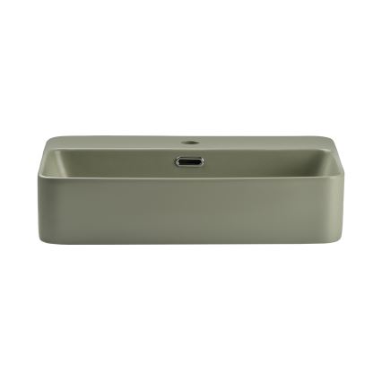 COMAD TRUST 2 OLIVER VERT ( E-6282 ) - Vasque à poser TRUST 55x38 cm céramique/mat vert