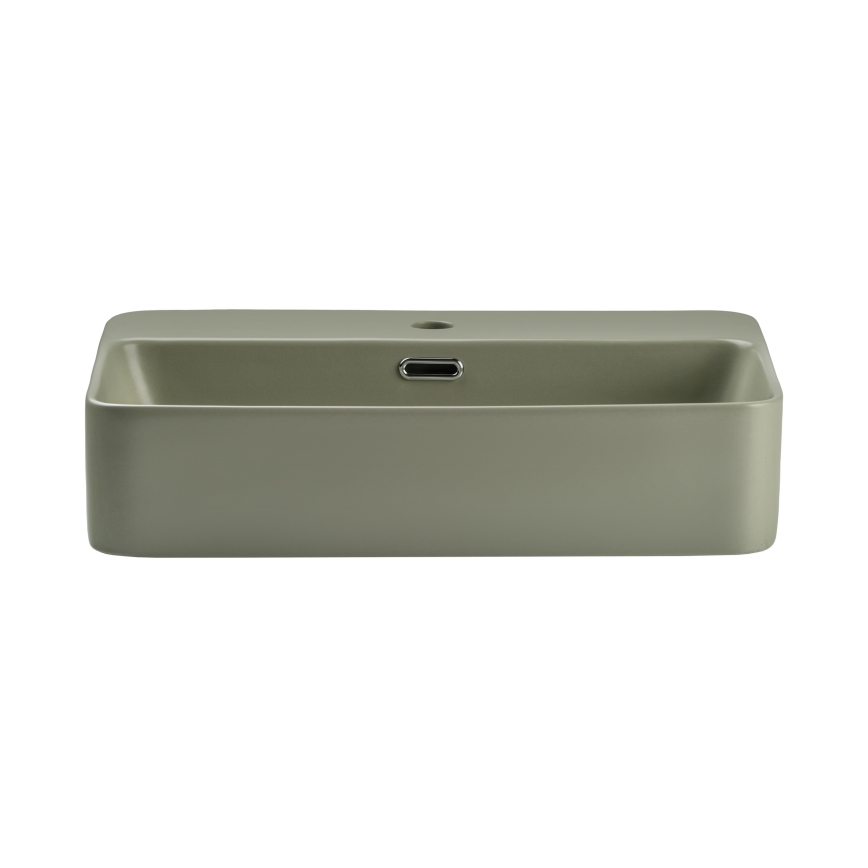 COMAD TRUST 2 OLIVER VERT ( E-6282 ) - Vasque à poser TRUST 55x38 cm céramique/mat vert