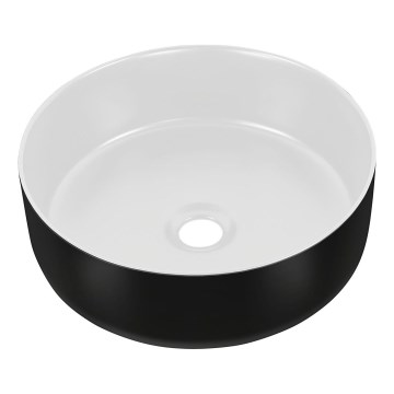 COMAD UM-6259 SIMPLE 8. - Vasque à poser SIMPLE d. 36 cm céramique/blanc mat/mat noir