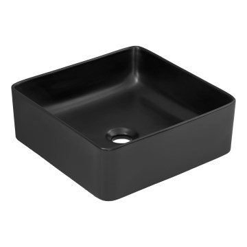 COMAD UM-6276 SLIM 40 BLACK DP - Vasque à poser SLIM 37x37 cm céramique/mat noir