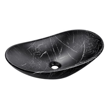 COMAD UN-LENA-MB2 - Vasque à poser LENA 61,5x36 cm céramique/mat noir