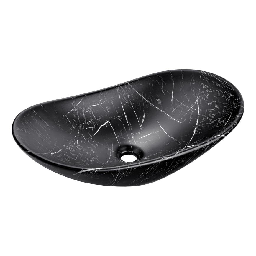 COMAD UN-LENA-MB2 - Vasque à poser LENA 61,5x36 cm céramique/mat noir