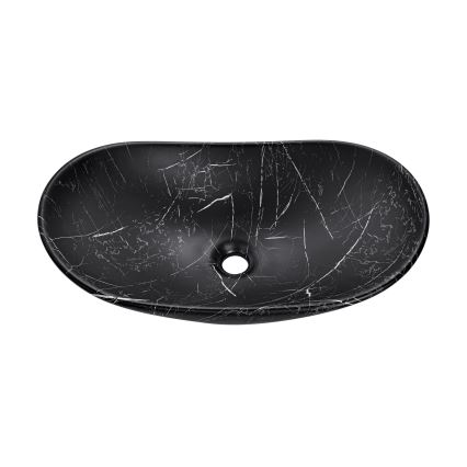 COMAD UN-LENA-MB2 - Vasque à poser LENA 61,5x36 cm céramique/mat noir