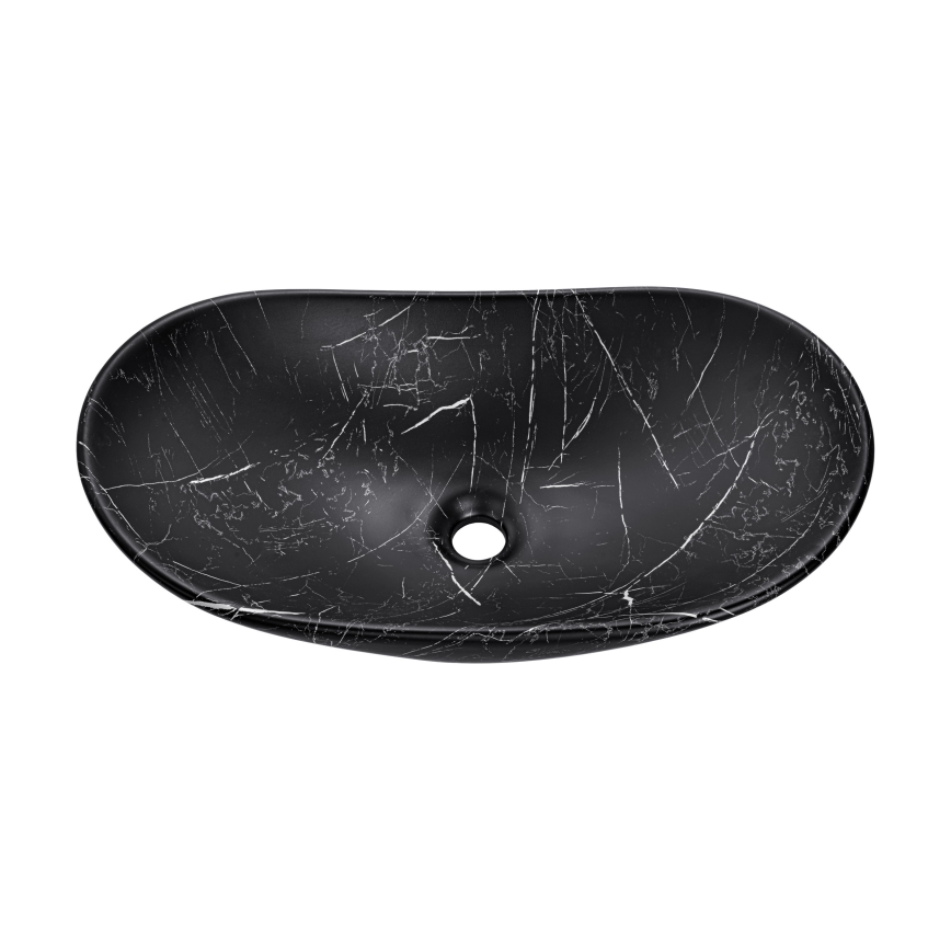 COMAD UN-LENA-MB2 - Vasque à poser LENA 61,5x36 cm céramique/mat noir