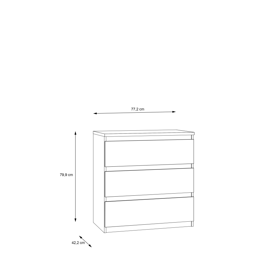 Commode à tiroirs MAO chêne artisanal