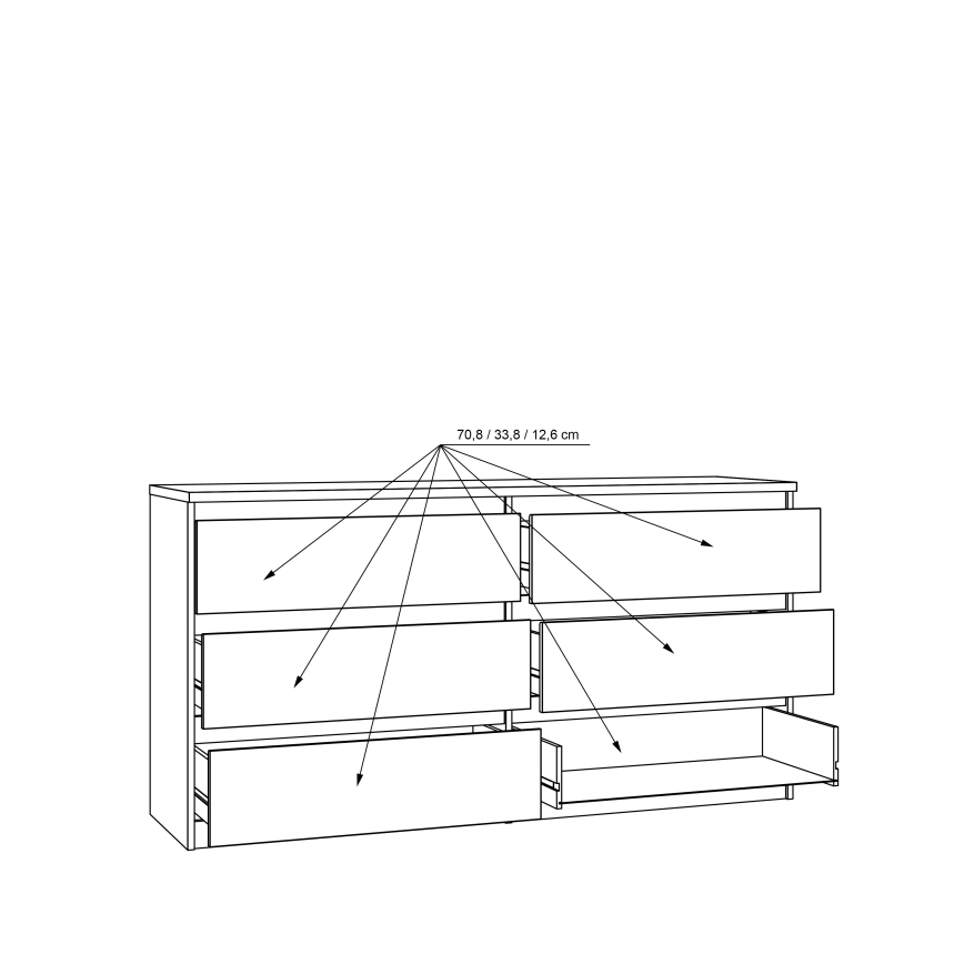 Commode à tiroirs MAO chêne artisanal