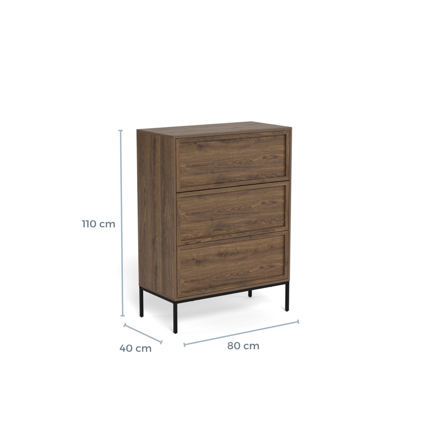 Commode ALIN 80 x 40 cm marron