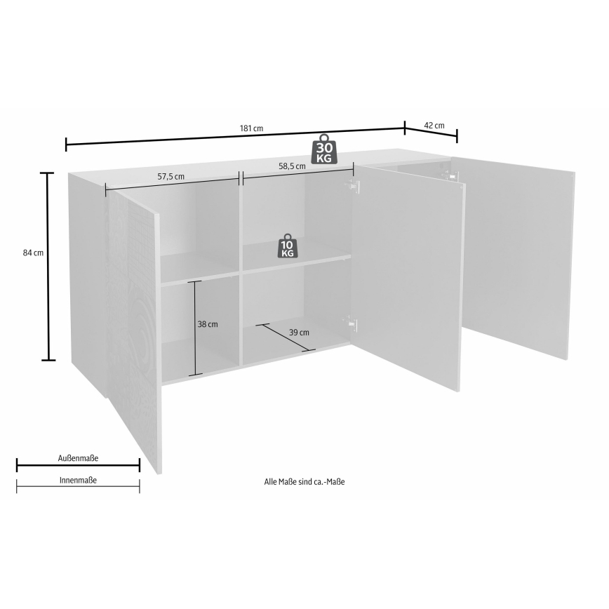 Commode ARIA blanche