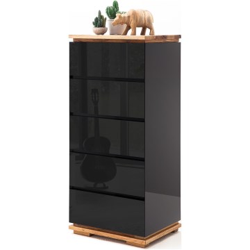 Commode ARVI noire/chêne