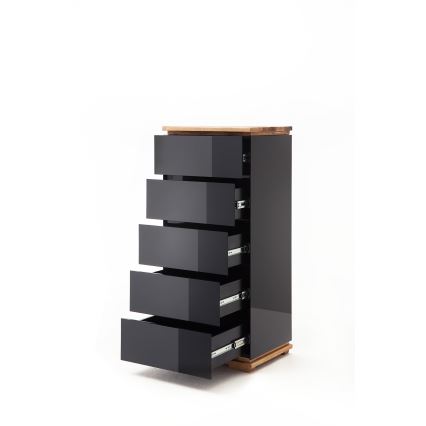 Commode ARVI noire/chêne