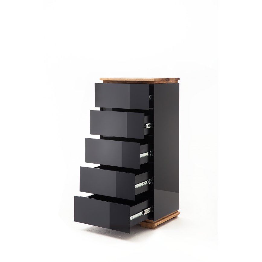 Commode ARVI noire/chêne