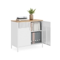 Commode FIRA 80 x 40 cm blanc/chêne
