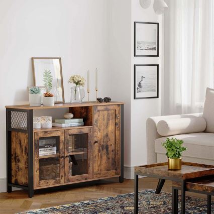 Commode FIRA marron/noir