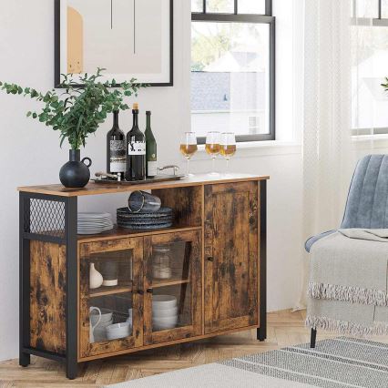 Commode FIRA marron/noir