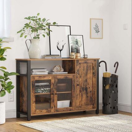 Commode FIRA marron/noir