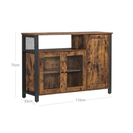 Commode FIRA marron/noir
