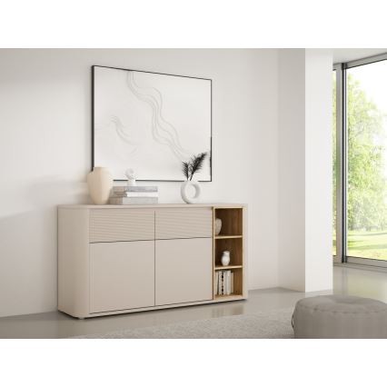 Commode INAR beige/chêne