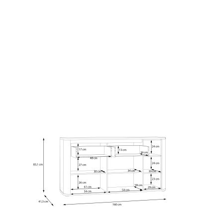 Commode INAR beige/chêne