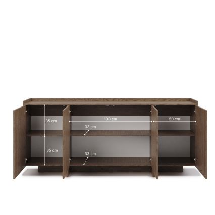 Commode KEMI 200x90x38 chêne