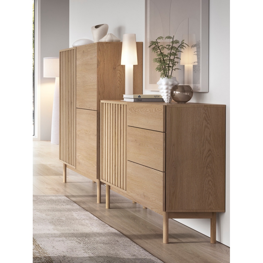 Commode KIOTO 106x84x37 cm chêne Cremona