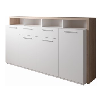 Commode LEBY chêne Sonoma/blanc