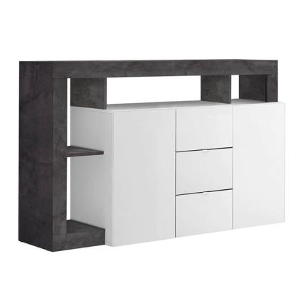Commode LENOR blanc/anthracite