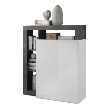 Commode LENOR blanche/anthracite