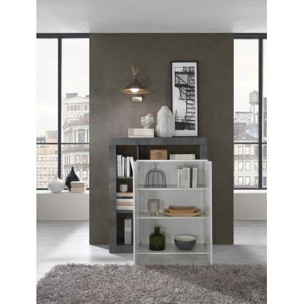 Commode LENOR blanche/anthracite