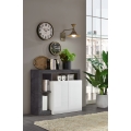 Commode LENOR blanche/anthracite