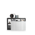 Commode LENOR blanche/anthracite