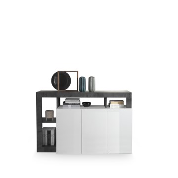 Commode LENOR blanche/anthracite