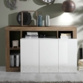 Commode LENOR blanche/chêne
