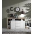 Commode LENOR blanche/marron